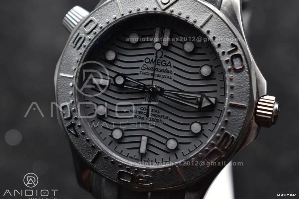 Best Durable Strap 1:1 1066 on 300m Seamaster Black A Dial Black VSF Edition 43.5mm Black Rubber Ceramic 0423